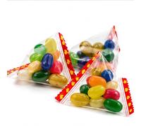 TreatFusion - Assorted Jelly Beans Pyramid Bags - Pack of 25 Easter Jelly Sweets Mini Party Bag Fillers - Kids Birthday Treats, Candy Mix Variety