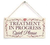 Treatment in Progress Quiet Please - Pretty Love Heart Frame Design Sign/Plaque