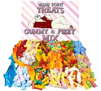 TREATS Retro Sweets Premium Gift Box: 1kg Pick and Mix Sweets, Mixed Sweets Hamper, Jelly Candy for Birthday, Valentine, Sour & Sweet Gummy Mix