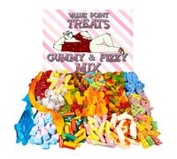 TREATS Retro Sweets Premium Gift Box: 1kg Pick and Mix Sweets, Mixed Sweets Hamper, Jelly Candy for Birthday, Valentine, Sour & Sweet Gummy Mix