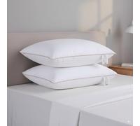 TREATY 2 Pack Hotel Quality Side Sleeper Bounce Back Bed Pillow Hypoallergenic & Anti Dust Mite Resistant Premium Filled Hotel Pillows Pack of 2