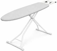 TREATY Adjustable Ironing Board Foldable Compact Design with Anti-Slip Feet, Sturdy Steel Frame, Secure Lock System, Multi Height Settings for Comfortable Ironing 110x30cm (Grey)