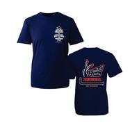 Treaty Oak Revival T-Shirt - Vintage Western Graphic Tee No Vacancy Neon Sign Style Country Music Band Fan Shirt (Navy, L Years)