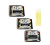 Trebbies Ranger Tim Holtz Ink Distress Watercolor Pencils - 36 Woodless Watercolor Pencils Sets 4, 5, and 6 - Solid Water-Reactive Pigments Detail Sticks