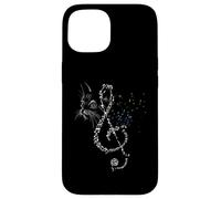Treble Clef Cat Kitten Notes Music Melody Gift Case for iPhone 15