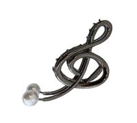 Treble Clef Hair Clip With Pearl | Metal Treble Clef Claw Clip | Musical Note Claw Clip,Non Slip Metal Treble Clef Claw Hair Clip, Fancy Musical Score Strong Hairpins