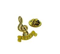 Treble Clef Motif AWARD Music Design School Lapel Pin Badge (Yellow)