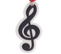 Treble Clef Music Note Fun Hanging Christmas Tree Decoration Silicone Ornament Novelty Bauble - Stocking Filler - Secret Santa - Colourful Multicoloured - Small Gift - Funny