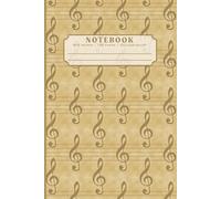Treble Clef Notebook: Music Themed Journal, Cream Colored Pages