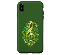 Treble Clef Shamrock Patricks Day Music Note Irish Case for iPhone XS Max