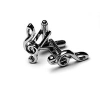 Treble Clef Silver-plated cufflinks