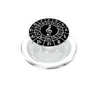 Treble Clef Theory Circle Of Fifths Key Signature Composer PopSockets PopGrip for MagSafe