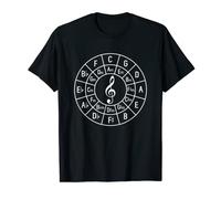 Treble Clef Theory Circle Of Fifths Key Signature Composer T-Shirt