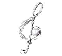 Treble Clef Treble Clef Brooch Music Notes Pin with Pearl for Musicians Music Lovers Concert Goers Etc, Metal