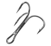Treble Fishing Hooks, 60pcs Triple Hooks Round Bend Treble Hook High Carbon Steel Replacement Fishing Hooks Hard Lures for Freshwater Saltwater(4#-60PCS)