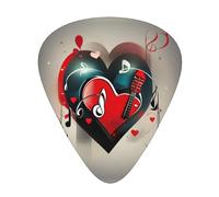 Treble Love And Music Print Organizer Storage Box Different Thickness Guitar Picks For Acoustic Guitar