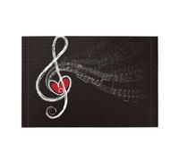 Treble Love and Music Printed Adult Fun Puzzle wooden puzzle in a plastic box with letters printed on the back home decor party toy