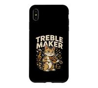Treble Maker Funny Cute Music Cat Violin Pun Case for iPhone XS Max