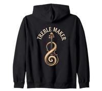 Treble Maker Violin Funny Music Pun Orchestra Zip Hoodie