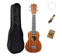 Treble Ukulele Sapele 21 Inch Ukelele Beginner Kit Nylon String Hawaiian Guitar Set Gift With Sets Ukulele Starter Kit(2)