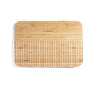 Trebonn - Wave Chop & Slide, Shaped Bamboo Wood Chopping Board to facilitate Cutting and Food Collection 30 x 20 cm