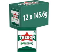 Trebor Extra Strong Peppermint Mint Sweets, 4 Pack Rolls, 146 g (Pack of 12)