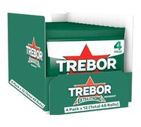 Trebor EXTRA STRONG PEPPERMINT Rolls - Intense Minty Freshness, GREEN 4 x 12 Packs (48 Rolls Total)