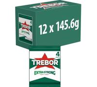 Trebor Extra Strong Peppermint Rolls Pack of 12 | Intense Minty Freshness Hard Mints for Long-Lasting Breath Confidence | Bulk Peppermint Candy Sweets for Travel, Office, Sharing, On-the-Go