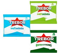 TREBOR EXTRA STRONG, PEPPERMINT, SPEARMINT ROLLS - 3 MIXED PACK