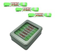 Trebor Softmints Peppermint Mints 14 x 38g Rolls Bundle and Silver Refillable Tin