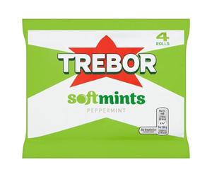 Trebor Softmints Peppermint Mints Multipack, Chewy Centre, Crunchy Shell, 18 x 179.6g