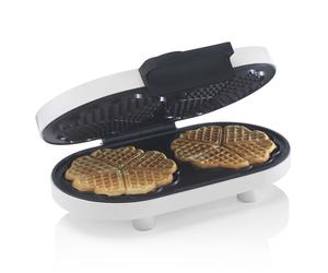 Trebs Double Heart Shape Waffle Maker Iron Machine Non Stick - White