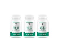 TREC Nutrition Vitamin D3 + K2 (MK-7) - The Sunshine Vitamin - Bone, Muscle, Blood & Immune Support for Men & Women (180 Capsules = 3 Bottles)