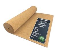 TRECOR Cork Impact Sound Insulation Rolls - Thickness 2 mm - Natural and Ecological Acoustic Impact and Walking Sound Insulation for Laminate and Parquet Floors - You Buy (20 m²)