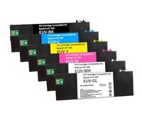 TReCVd 220ML Refillable Ink Cartridge Compatible With Roland LEF-20 LEF-10 LEF-12 LEF-300 LEC-330 LEC-300 LEC540 Models ECO EUV EUV2 EUV3 EUV4 EUV5 Empty Cartridge(6pcs(BK C M Y WT GL))