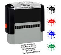 Tredane Personalised Stamp Custom Stamp Self Inking Return Address Stamp Customised Rubber Stamp for Business Cards, Up to 5 Lines(70x25mm)