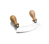 Tredoni 15cm Mezzaluna Knife Chopper Slicer Cutter, Moon Round Hachoir -Italian Stainless Steel (15 cm)