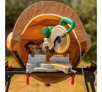 Tredre Lighted Dust Solution for Miter Saws, Wood Work Shop Vacuum System, Accessory Holes, Come with Storage Bag Khaki-50"L x 30"W x 40"H