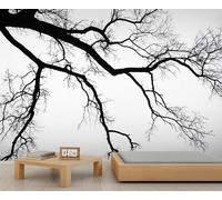 Tree 3D Wallpaper, Dead Tree Wall Mural, Abstract Murals for Living Room Bedroom TV Background Office Decor - 250x175cm
