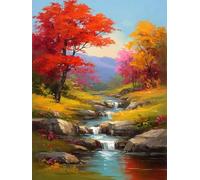 Tree 5D Diamond Art, Landscape Diamond Art Kits Adults, DIY Square Full Drill Crystal Gem Kits for Beginners, 5D Cross Stitch Embroidery Crafts Pictures for Adults, for Home Wall Decor, 40x54in U-1997
