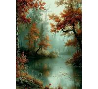 Tree 5D DIY Diamond Art, Diamond Painting Kits for Adults Landscape, 5D Full Drill Crystal Gem Kits for Beginners, Crystal Art Crafts Pictures for Adults, House Decor, Room Decor, 90x120cm 8-8044