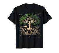 Tree Anatomy Shirt Tree Natural Oak Tree Woodsman Vintage T-Shirt