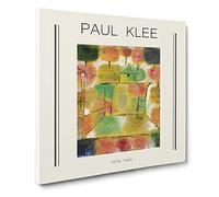 Tree And Architecture By Paul Klee Canvas Print | Gallery Wrapped 30mm Frame Wall Art | 14x14 inches | Ready to Hang | Classic Landscape Picture | Living Room Bedroom Lounge Office