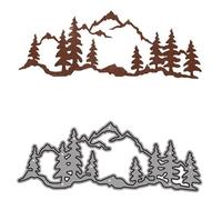 Tree and Mountain Metal Die Cuts,Christmas Tree Forest Cutting Dies Cut Stencils for DIY Scrapbooking Photo Decorative Embossing Paper Dies for Scrapbooking Card Making