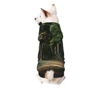 Tree Art Print Small Dogs Warm Hoodie, Soft And Breathable Sweatshirt, Easy To Wear Jumper For Winter And Fall, Cold Weather Hooded Coat Pullover