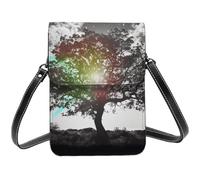 Tree Art Small Crossbody Bags For Women Cell Phone Purse Pu Leather Wallet Bag With Shoulder Strap
