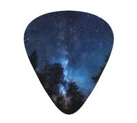 Tree At Night Printed Custom 12 Pieces Guitar Pick In A Box,The Pick Makes Sound Clear, Ukulele, Electric Bass (0.46 0.71 0.96mm)