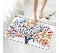 Tree Bath Mat Non Slip 40x60cm, Quick-drying Bathroom Shower Floor Mat, Super Absorbent Carpet, Indoor Rugs Easy to Clean Washable Rug for Bedroom, Living Room, Kitchen, Toilet, Door, Bathtub 5-1146