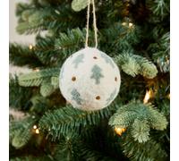 Tree Bauble Felt Hanging Decoration - White