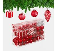 Tree Baubles Ornaments Decoration Christmas Set Classic Traditional Balls Bright
